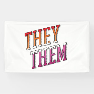 Lesbian Pronouns They Them Banner