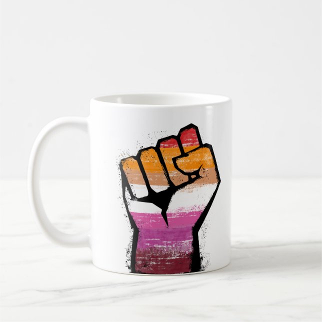 Lesbian Protest Fist Coffee Mug (Left)