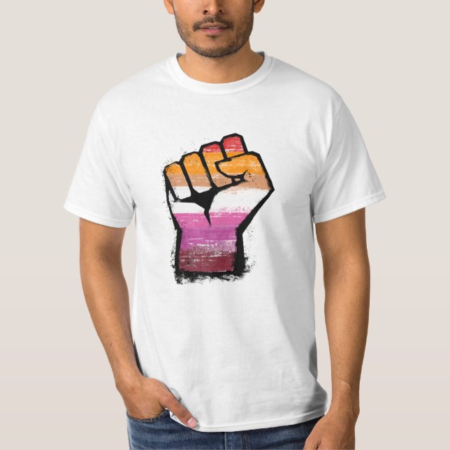 Lesbian Protest Fist T-Shirt (Front)