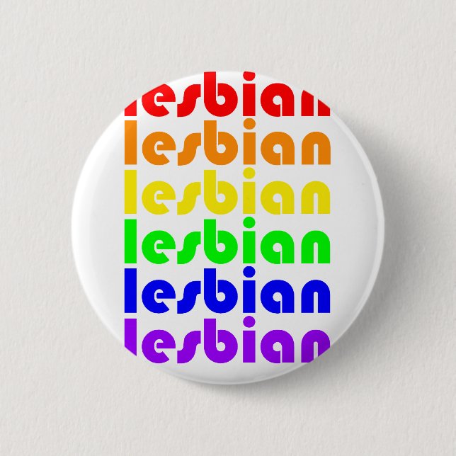Lesbian Rainbow 6 Cm Round Badge (Front)