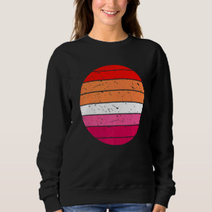 Lesbian Retro Sunset Gay And Lesbian Pride Lgbt Ga Sweatshirt