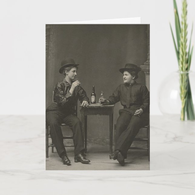 Lesbian Rosh Hashanah New Year Greeting Card (Front)