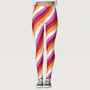 Lesbian Stripes   Lesbian Pride  Leggings