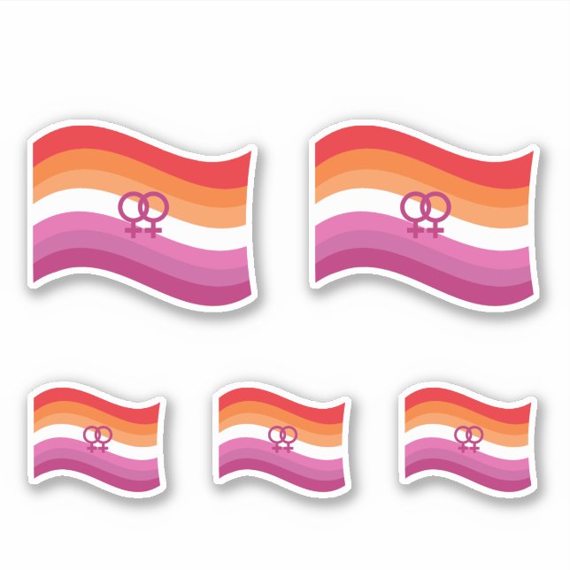 Lesbian Sunset Love Pride Wavy Flag (Front)