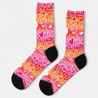 Lesbian Sunset Pride Squiggle Socks