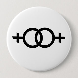 LESBIAN UNION 10 CM ROUND BADGE
