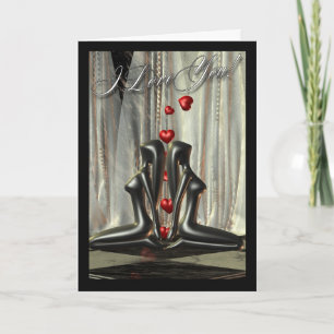 Lesbian Valentine's Day Card Modern Art Sculpture
