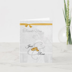 Lesbian Vintage Brides Wedding Thank You Card