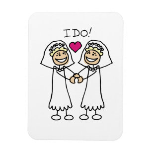 Lesbian Wedding Bridal Magnet