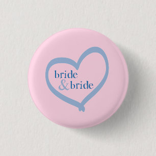 Lesbian Wedding Bride & Bride 3 Cm Round Badge