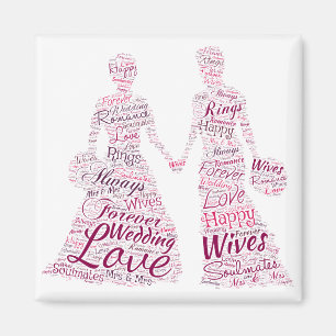 Lesbian Wedding Gay Marriage Magnet
