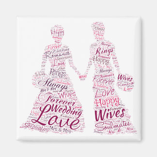 Lesbian Wedding Gay Marriage Magnet