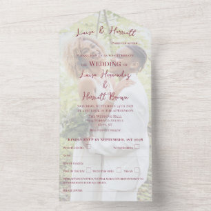 Lesbian Wedding Photo All In One Invitation