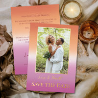 Lesbian Wedding Photo Pride Flag Gradient Gold