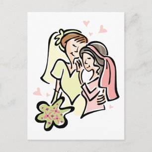 Lesbian Wedding Postcard