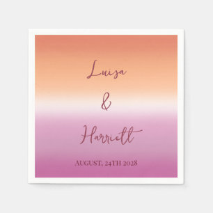 Lesbian Wedding Pride Flag Gradient Napkins