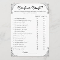 Lesbian Wedding Shower Game, Bride or Bride,