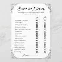 Lesbian Wedding Shower Game, Couple Ever or Never