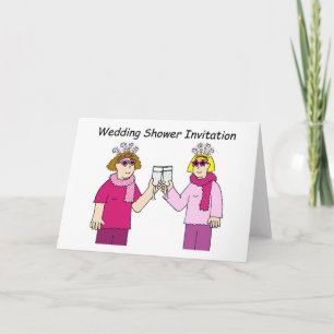 Lesbian wedding shower invitation. invitation