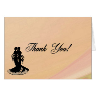 Lesbian Wedding Thank You Card Blank Inside