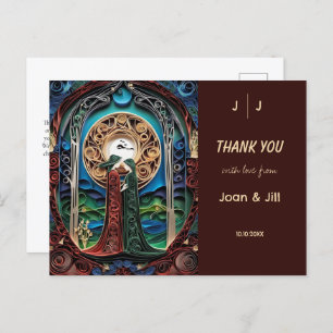 Lesbian Wedding Thank You  Postcard