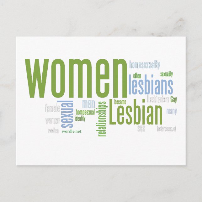 Lesbian Words Postcard (Front)