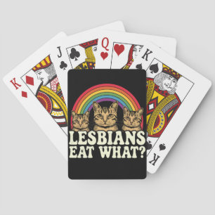 Lesbians Eat What Vintage LGBT Pride Month Meme Playing Cards