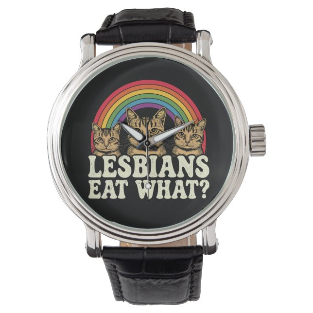 Lesbians Eat What Vintage LGBT Pride Month Meme Watch (Front)