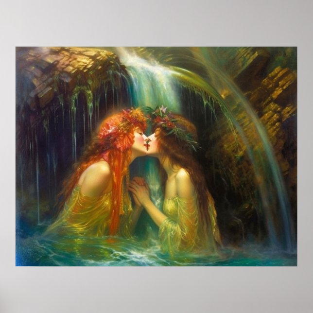 Lesbians in falling water poster (Front)