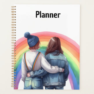 Lesbians Rainbow Drip Cute Planner