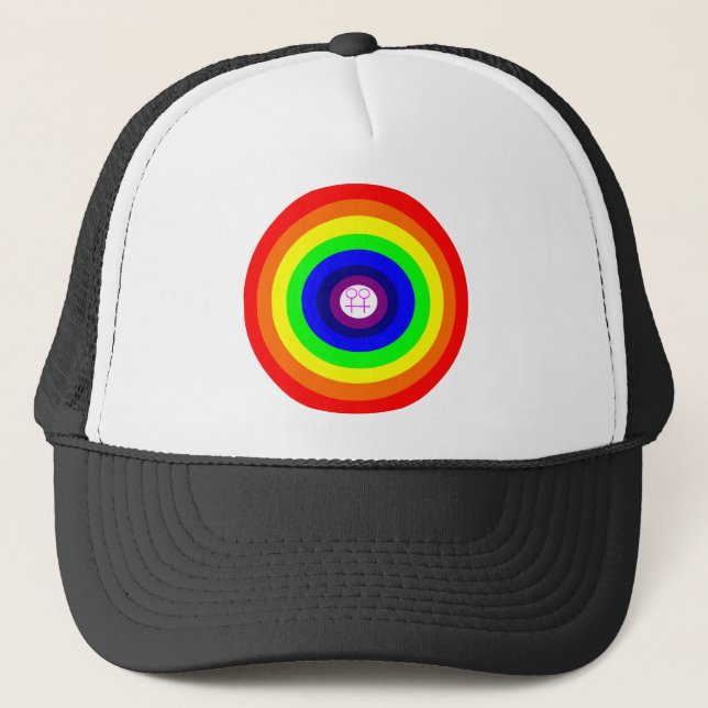 Lesbians Round Rainbow Hat (Front)