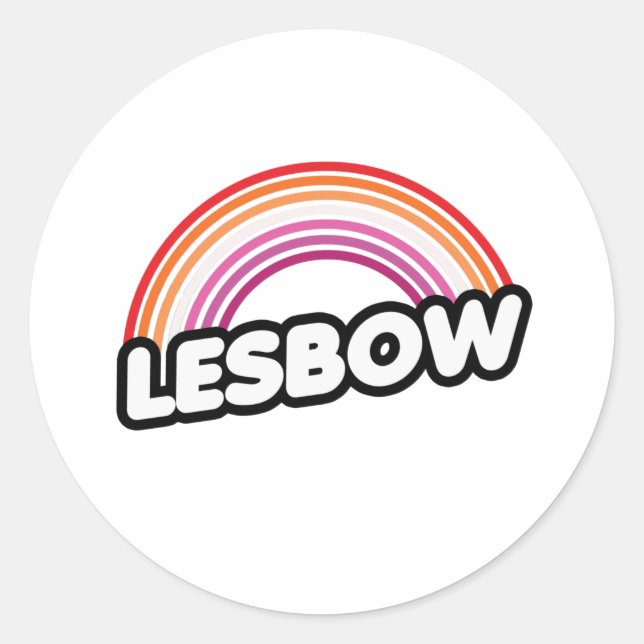 Lesbow - Sunset Classic Round Sticker (Front)