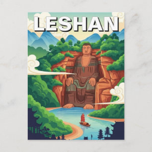 Leshan Giant Buddha China Travel Postcard
