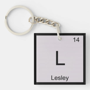 Lesley Name Chemistry Element Periodic Table Key Ring