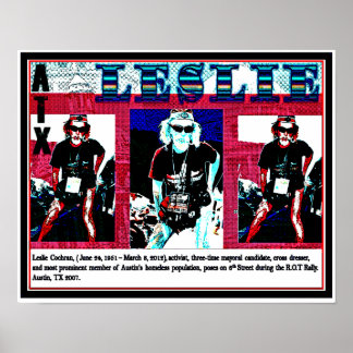 Leslie Cochran, Homeless, Cross-dressing, Activist Poster