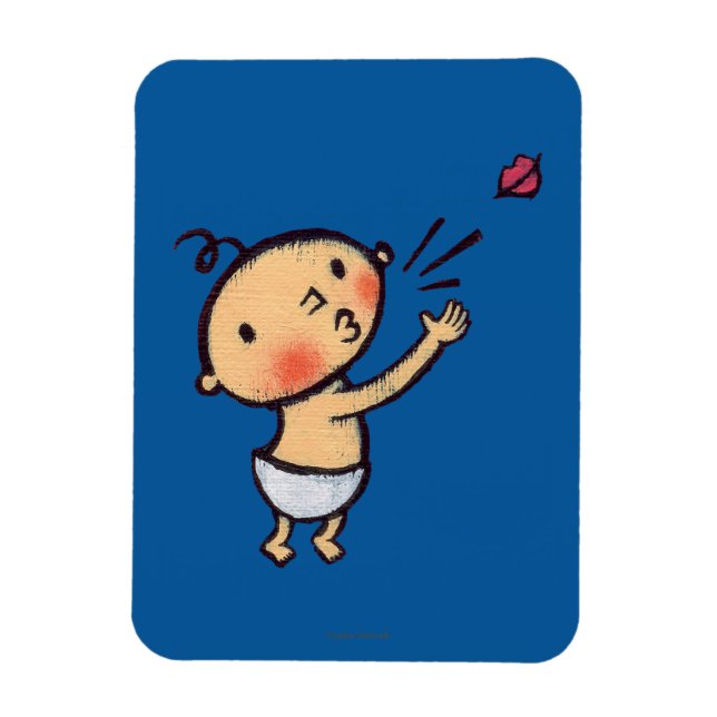 Leslie Patricelli Blow a Kiss Baby Magnet (Vertical)