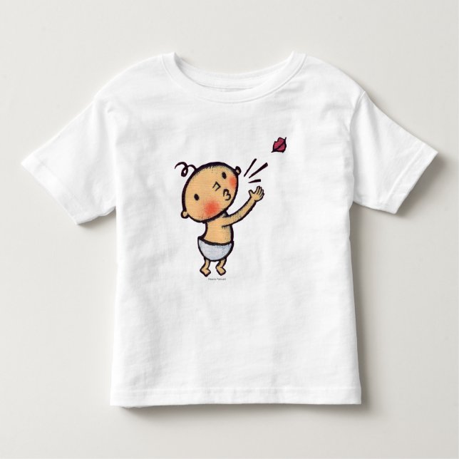 Leslie Patricelli Blow a Kiss Baby Toddler T-Shirt (Front)