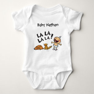 Leslie Patricelli Singing Baby with Bunny Slippers Baby Bodysuit
