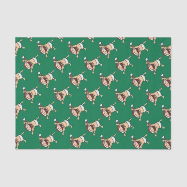 Leslie Patricelli's Baby Dancing In Santa Hat Tissue Paper (Front)