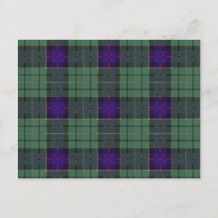 Leslie Scottish Tartan pattern Postcard