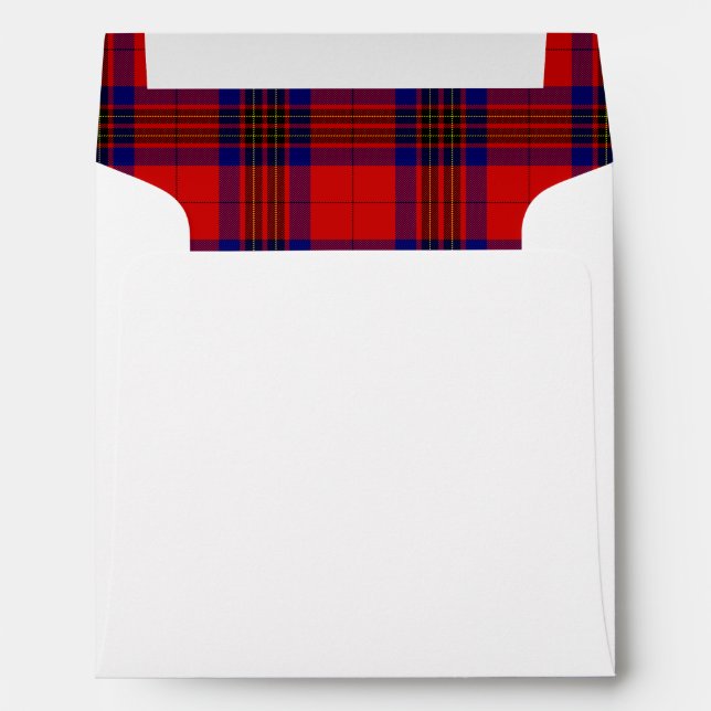 Leslie tartan red blue purple plaid envelope (Back (Bottom))
