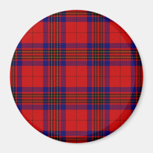 Leslie tartan red blue purple plaid magnet