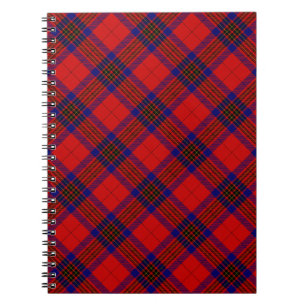 Leslie tartan red blue purple plaid notebook