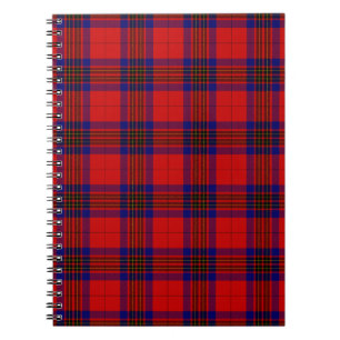 Leslie tartan red blue purple plaid notebook