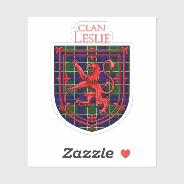 Leslie Tartan Scottish Plaid Lion Rampant (Sheet)