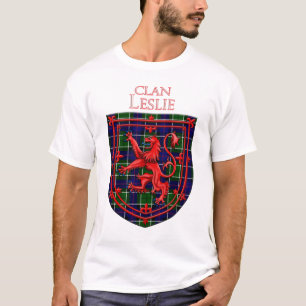 Leslie Tartan Scottish Plaid Lion Rampant T-Shirt