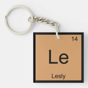 Lesly Name Chemistry Element Periodic Table Key Ring