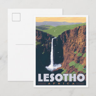 Lesotho Africa Vintage Travel Postcard