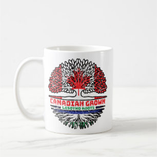 Lesotho Canadian Canada Tree Roots Flag Coffee Mug