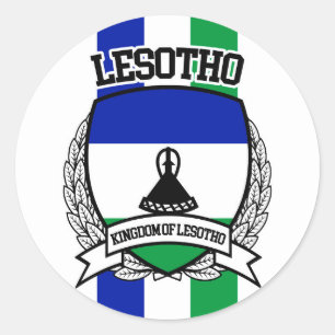 Lesotho Classic Round Sticker